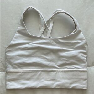 Lululemon White Racerback Sports Bra